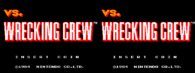 Vs. Wrecking Crew Title Screen